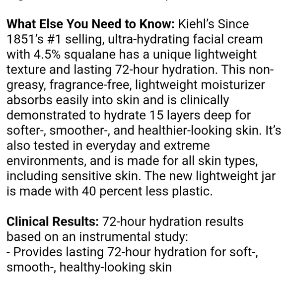 NWT KIEHLS ULTRA FACIAL CREAM MOISTURIZER - Picture 6 of 15